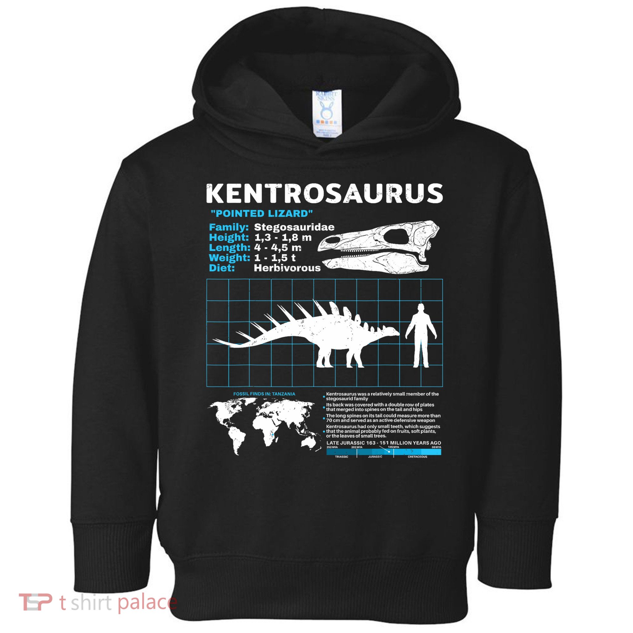 Kentrosaurus Fact Sheet Dinosaur Facts Toddler Hoodie
