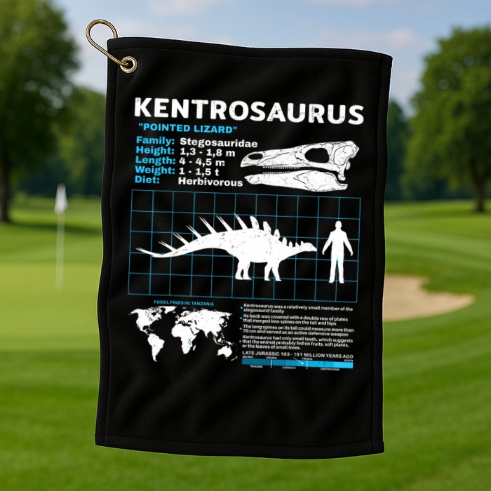 Kentrosaurus Fact Sheet Dinosaur Facts Golf Towel