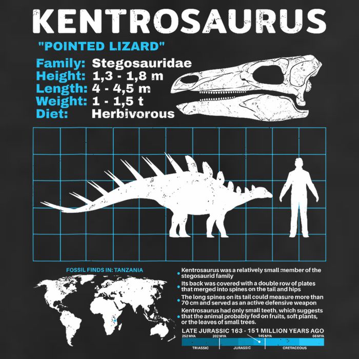 Kentrosaurus Fact Sheet Dinosaur Facts Golf Towel