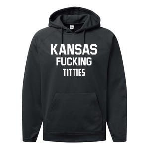 Kansas Fucking Titties Performance Fleece Hoodie