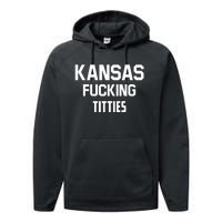 Kansas Fucking Titties Performance Fleece Hoodie