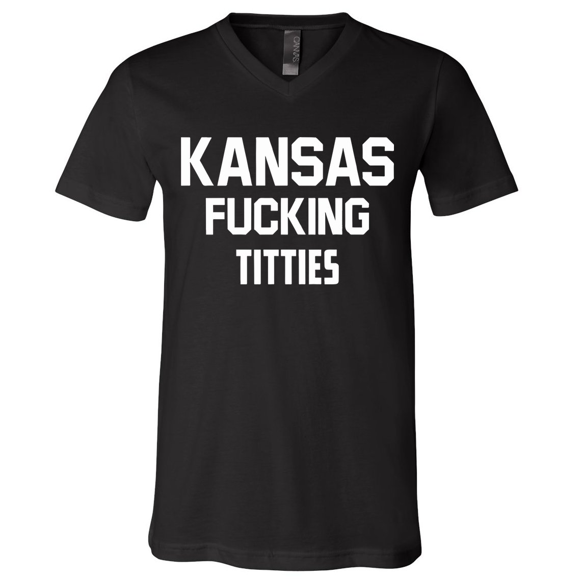 Kansas Fucking Titties V-Neck T-Shirt