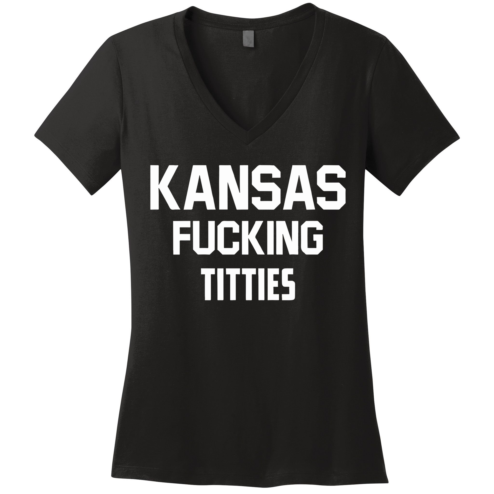 Kansas Fucking Titties Women's V-Neck T-Shirt