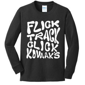 Kovaaks Flick Track Click KovaakS Kids Long Sleeve Shirt