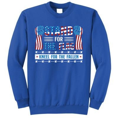 Kneel For The Fallen Patriotic Veterans Day Gift Tall Sweatshirt