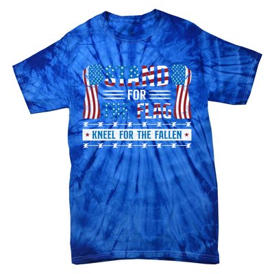 Kneel For The Fallen Patriotic Veterans Day Gift Tie-Dye T-Shirt