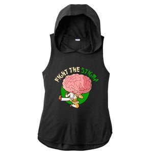 Karate Fight The Stigma Tal Health Awareness Gift Ladies PosiCharge Tri-Blend Wicking Draft Hoodie Tank