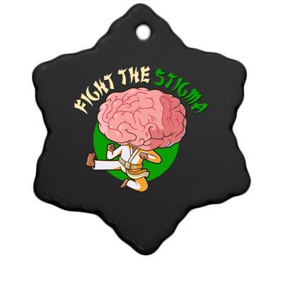 Karate Fight The Stigma Tal Health Awareness Gift Ceramic Star Ornament