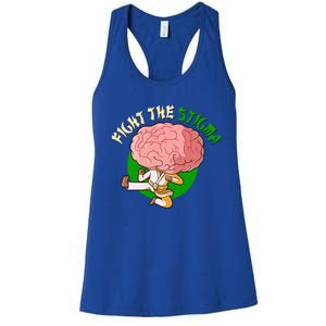 Karate Fight The Stigma Tal Health Awareness Gift Women's Racerback Tank