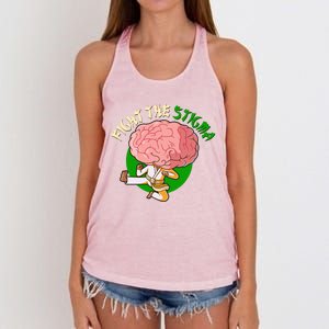 Karate Fight The Stigma Tal Health Awareness Gift Women's Knotted Racerback Tank