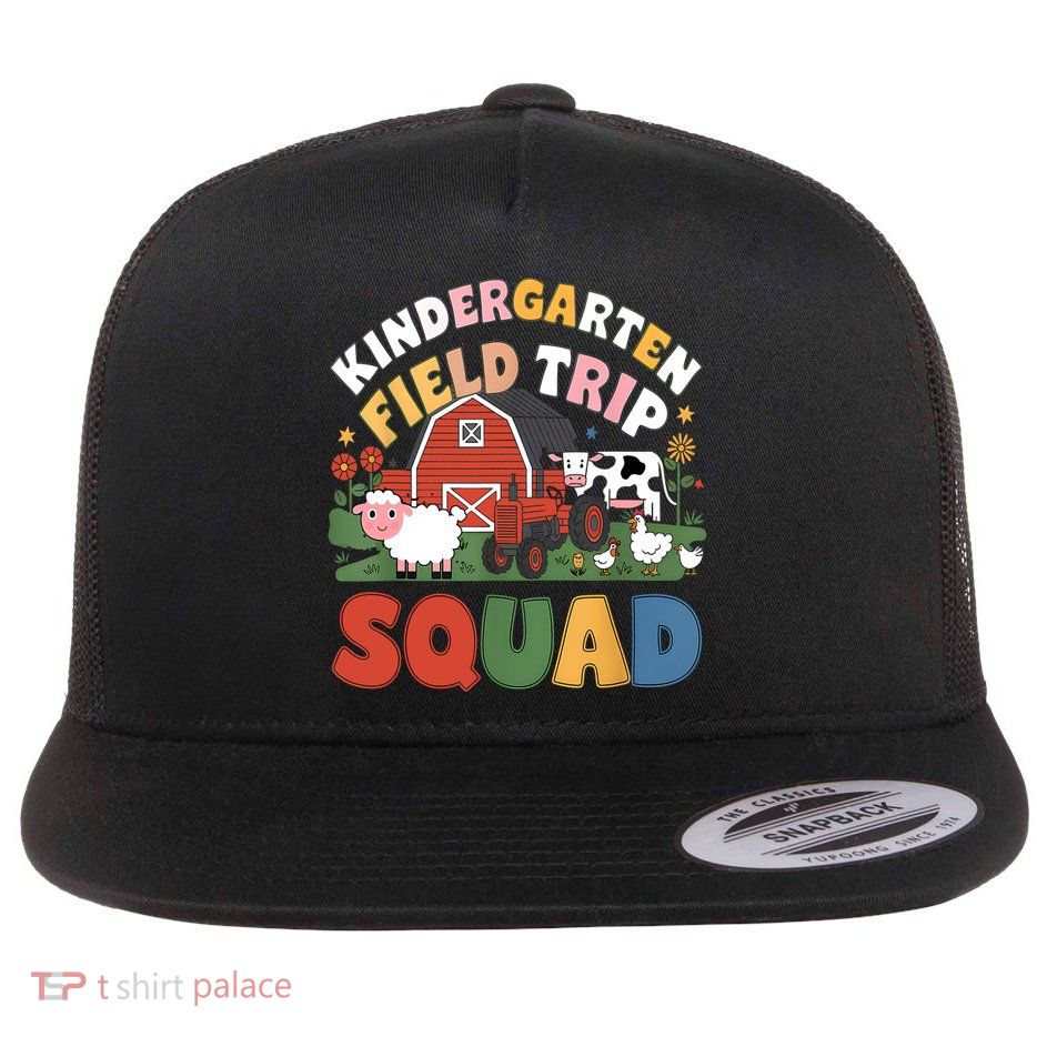 Kindergarten Field Trip Squad Teacher Students Matching  Flat Bill Trucker Hat