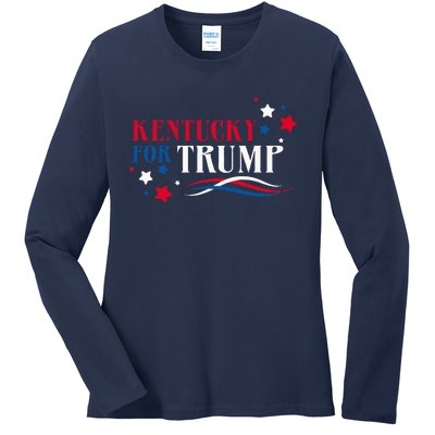 Kentucky For Trump Ladies Long Sleeve Shirt