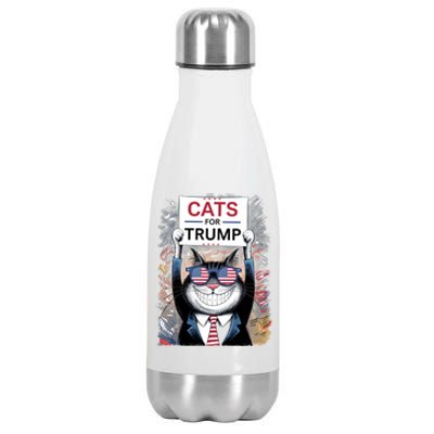 Kittens For Trump 2024 Cats And Ducks For Trump Vance 2024 Gift Stainless Steel Insulated Water Bottle