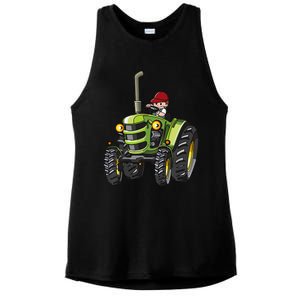 Kids Farm Tractor Boy Future Farmer Mini Tractor Lover Ladies PosiCharge Tri-Blend Wicking Tank