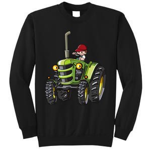 Kids Farm Tractor Boy Future Farmer Mini Tractor Lover Sweatshirt