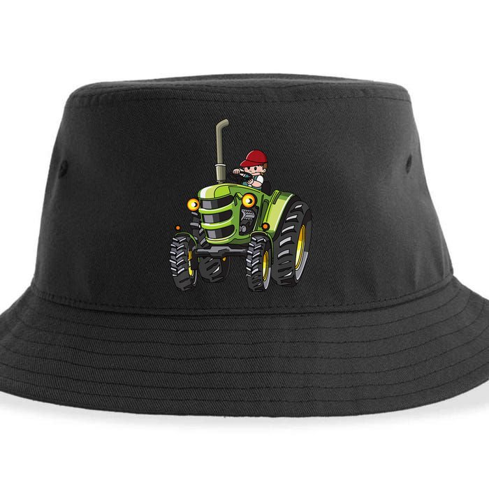 Kids Farm Tractor Boy Future Farmer Mini Tractor Lover Sustainable Bucket Hat