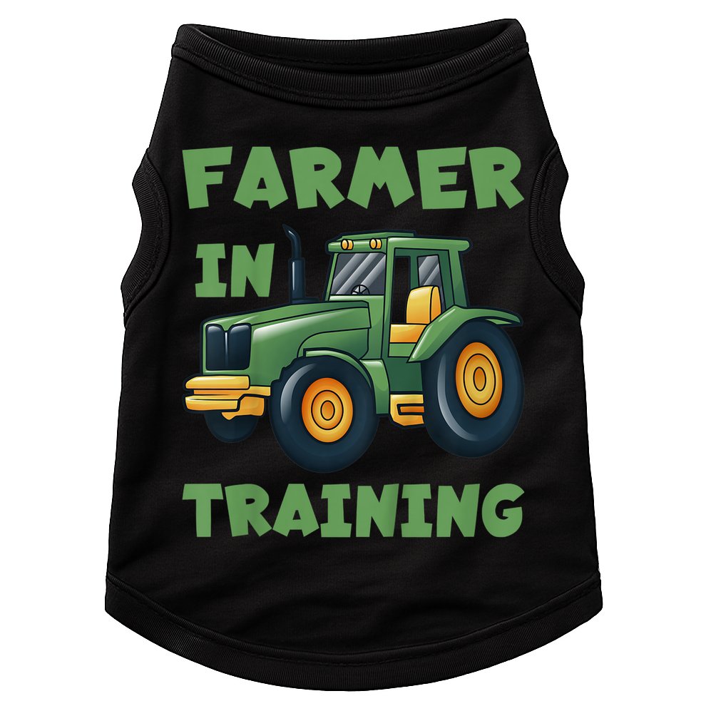 Kids Funny Tractor Boy Farmer In Training Gift Doggie Tank