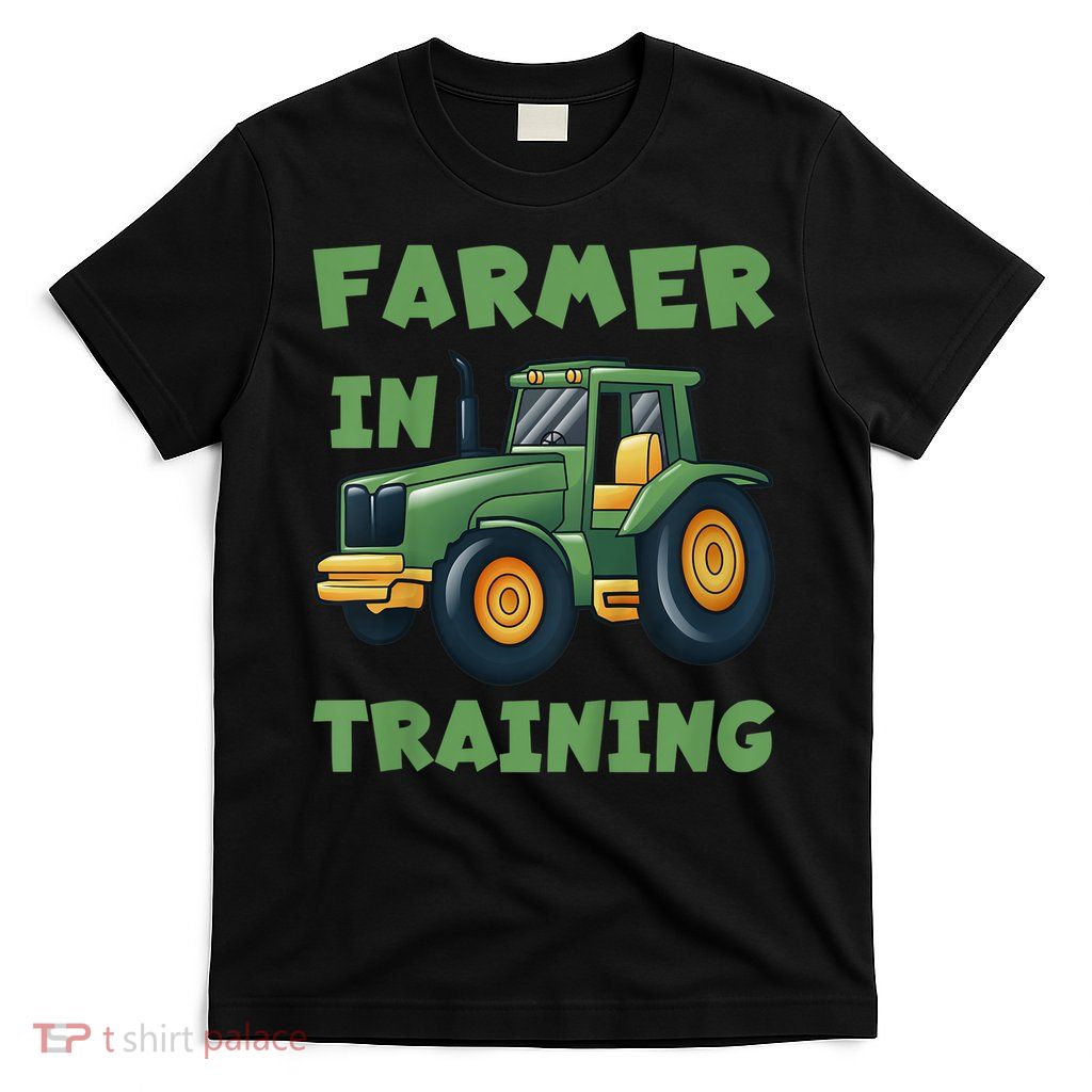 Kids Funny Tractor Boy Farmer In Training Gift T-Shirt
