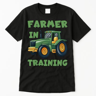 Kids Funny Tractor Boy Farmer In Training Gift Tall T-Shirt