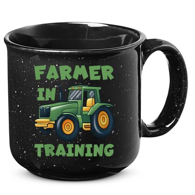 Kids Funny Tractor Boy Farmer In Training Gift 15oz Campfire Ceramic Mug