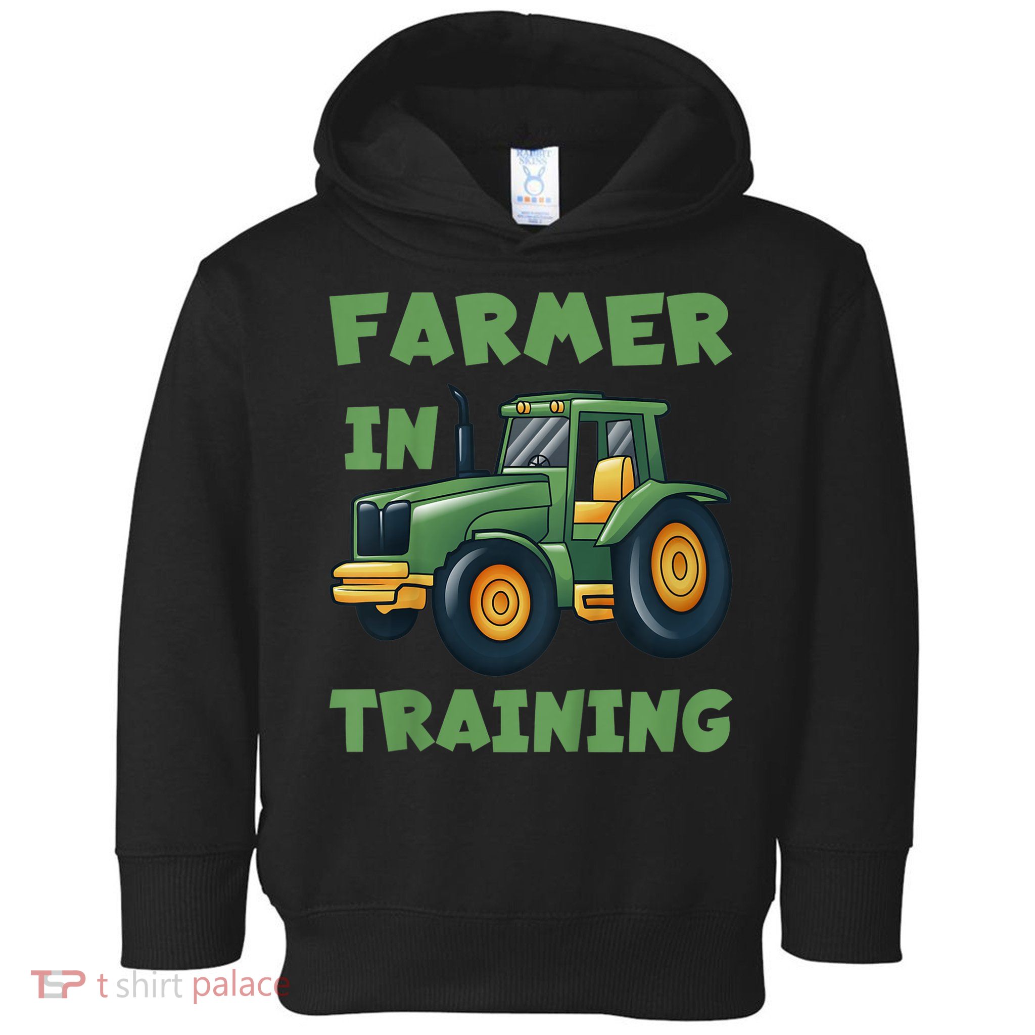 Kids Funny Tractor Boy Farmer In Training Gift Toddler Hoodie