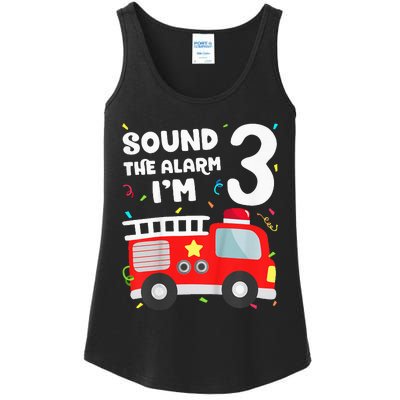 Kids Fire Truck 3rd Birthday Boy Firefighter 3 Year Old Ladies Essential Tank