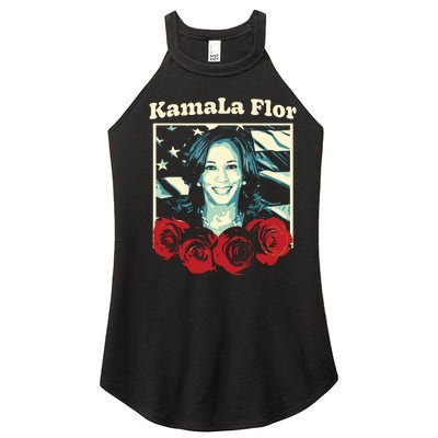 Kamala Flor Todos Con Kamala Harris Latinos For Kamala Women’s Perfect Tri Rocker Tank