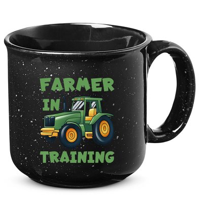 Kids Funny Tractor Boy Farmer In Training Tractor Graphic 15oz Campfire Ceramic Mug