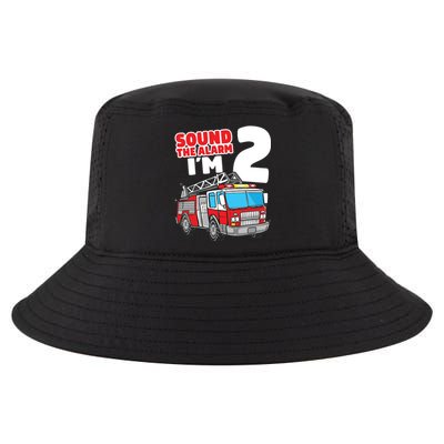 Kids Fire Truck 2 Year Old Firefighter 2nd Birthday Boy Cool Comfort Performance Bucket Hat