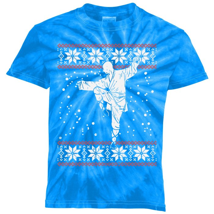 Kung Fu Ugly Christmas Sweater Martial Arts Fighter Gift Meaningful Gift Kids Tie-Dye T-Shirt