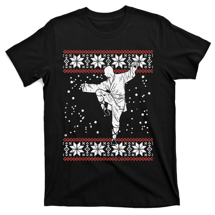 Kung Fu Ugly Christmas Sweater Martial Arts Fighter T-Shirt