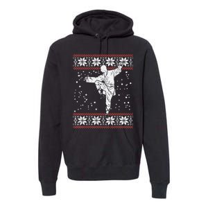 Kung Fu Ugly Christmas Sweater Martial Arts Fighter Premium Hoodie