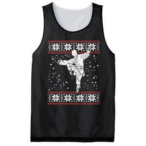 Kung Fu Ugly Christmas Sweater Martial Arts Fighter Mesh Reversible Basketball Jersey Tank