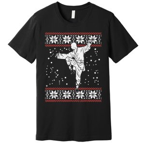 Kung Fu Ugly Christmas Sweater Martial Arts Fighter Premium T-Shirt