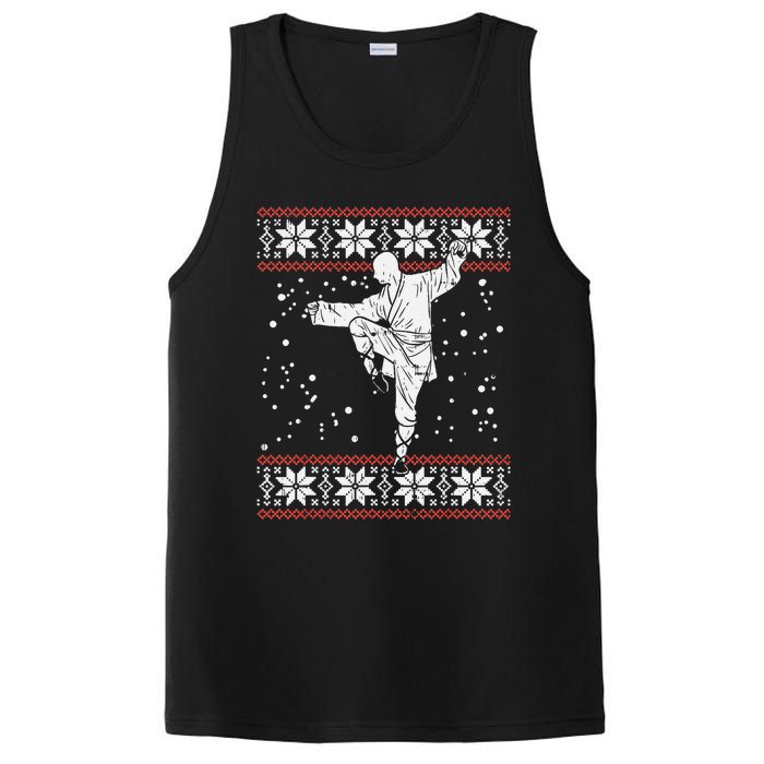 Kung Fu Ugly Christmas Sweater Martial Arts Fighter PosiCharge Competitor Tank