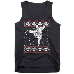 Kung Fu Ugly Christmas Sweater Martial Arts Fighter Tank Top