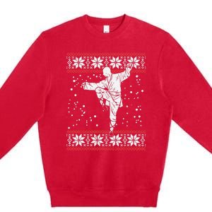 Kung Fu Ugly Christmas Sweater Martial Arts Fighter Premium Crewneck Sweatshirt