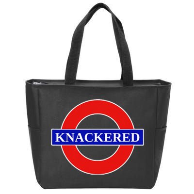 Knackered Funny Uk British Slang United Kingdom England Zip Tote Bag