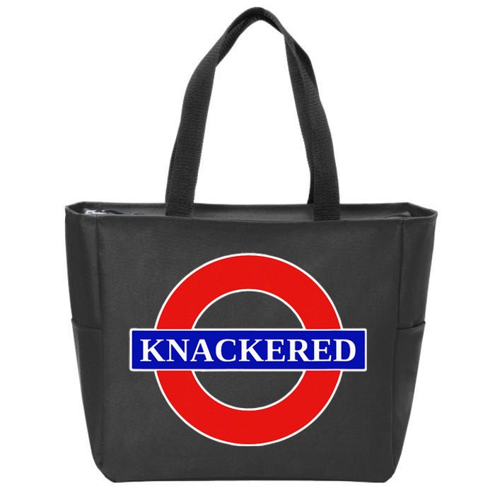 Knackered Funny Uk British Slang United Kingdom England Zip Tote Bag