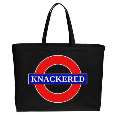 Knackered Funny Uk British Slang United Kingdom England Cotton Canvas Jumbo Tote