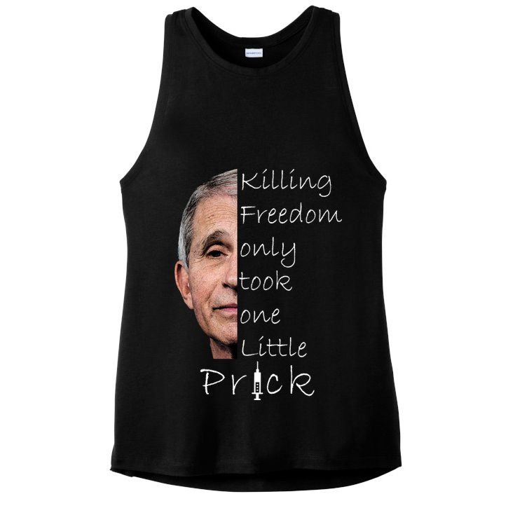 Killing Freedom Vaccine Dr Fauci Ladies PosiCharge Tri-Blend Wicking Tank