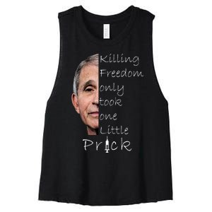 Killing Freedom Vaccine Dr Fauci Women's Racerback Cropped Tank