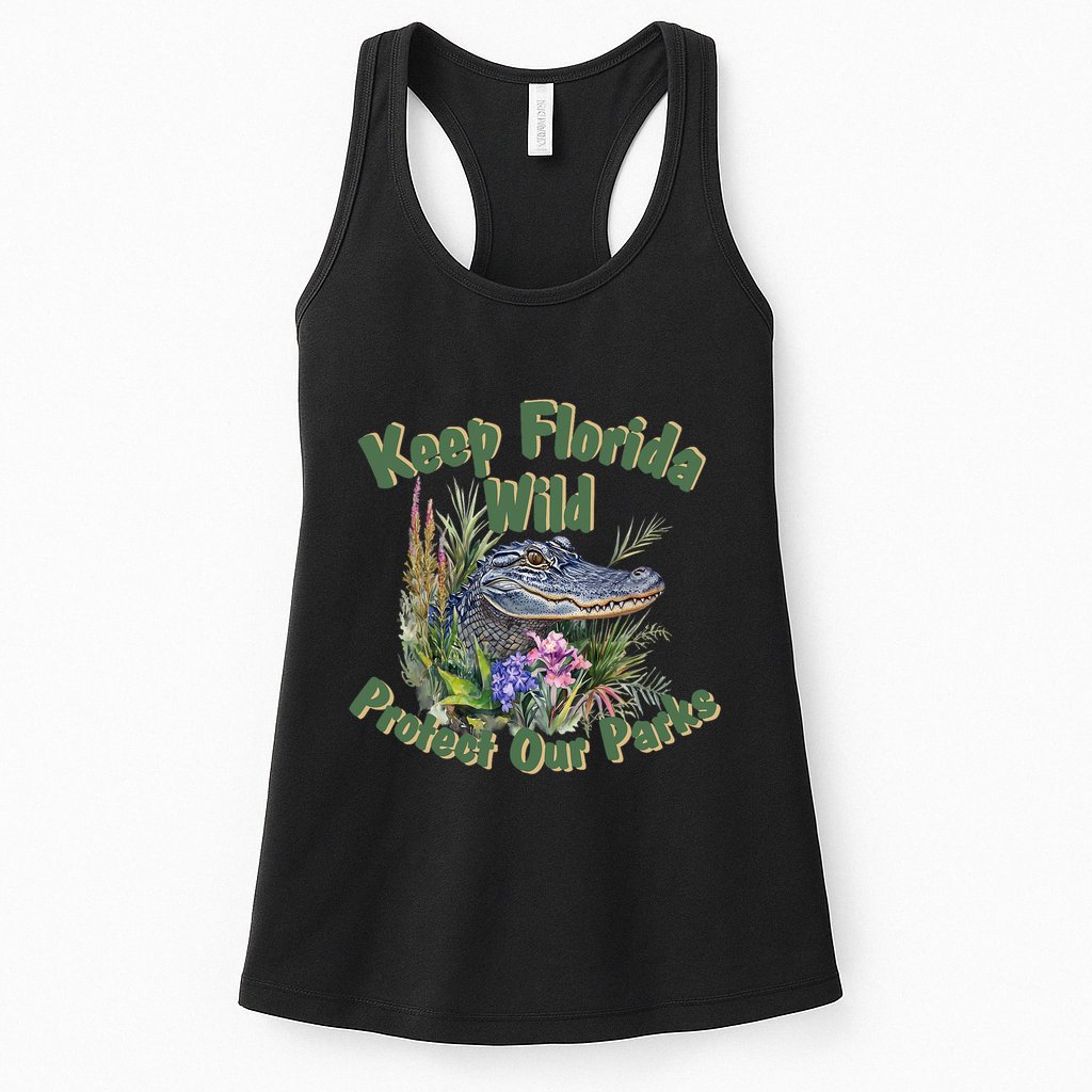 Keep Florida Wild Protect Florida Parks Womens Tank Top