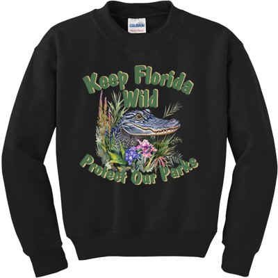 Keep Florida Wild Protect Florida Parks Kids Sweatshirt