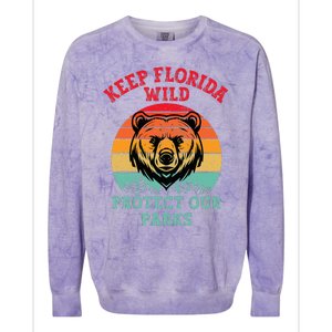 Keep Florida Wild Protect Our Parks Colorblast Crewneck Sweatshirt