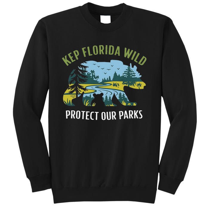 Keep Florida Wild Protect Our Parks Wildlife Graphic Sweatshirt