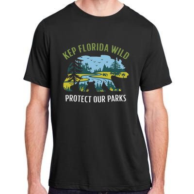 Keep Florida Wild Protect Our Parks Wildlife Graphic Adult ChromaSoft Performance T-Shirt