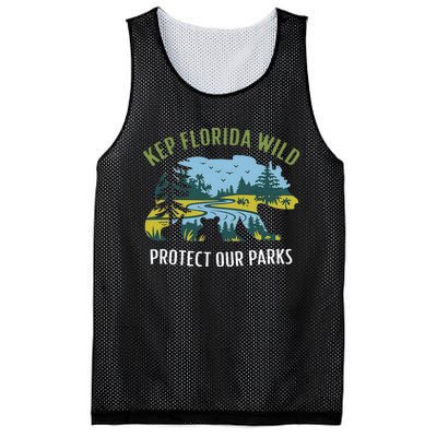 Keep Florida Wild Protect Our Parks Wildlife Graphic Mesh Reversible Basketball Jersey Tank