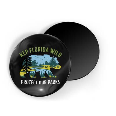 Keep Florida Wild Protect Our Parks Wildlife Graphic Magnet