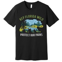 Keep Florida Wild Protect Our Parks Wildlife Graphic Premium T-Shirt